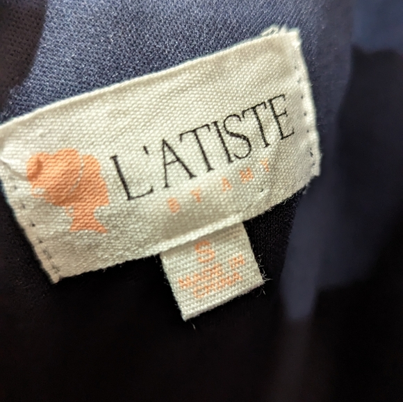 L'atiste - Amy sequin navy blue with floral design - Picture 5 of 9